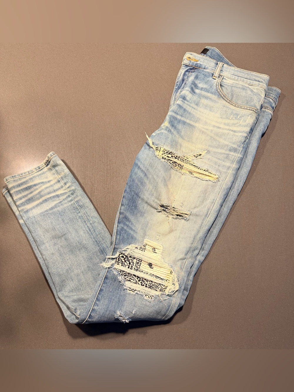Men’s Amiri Bandana Jeans Size 36 - Picture 2 of 13